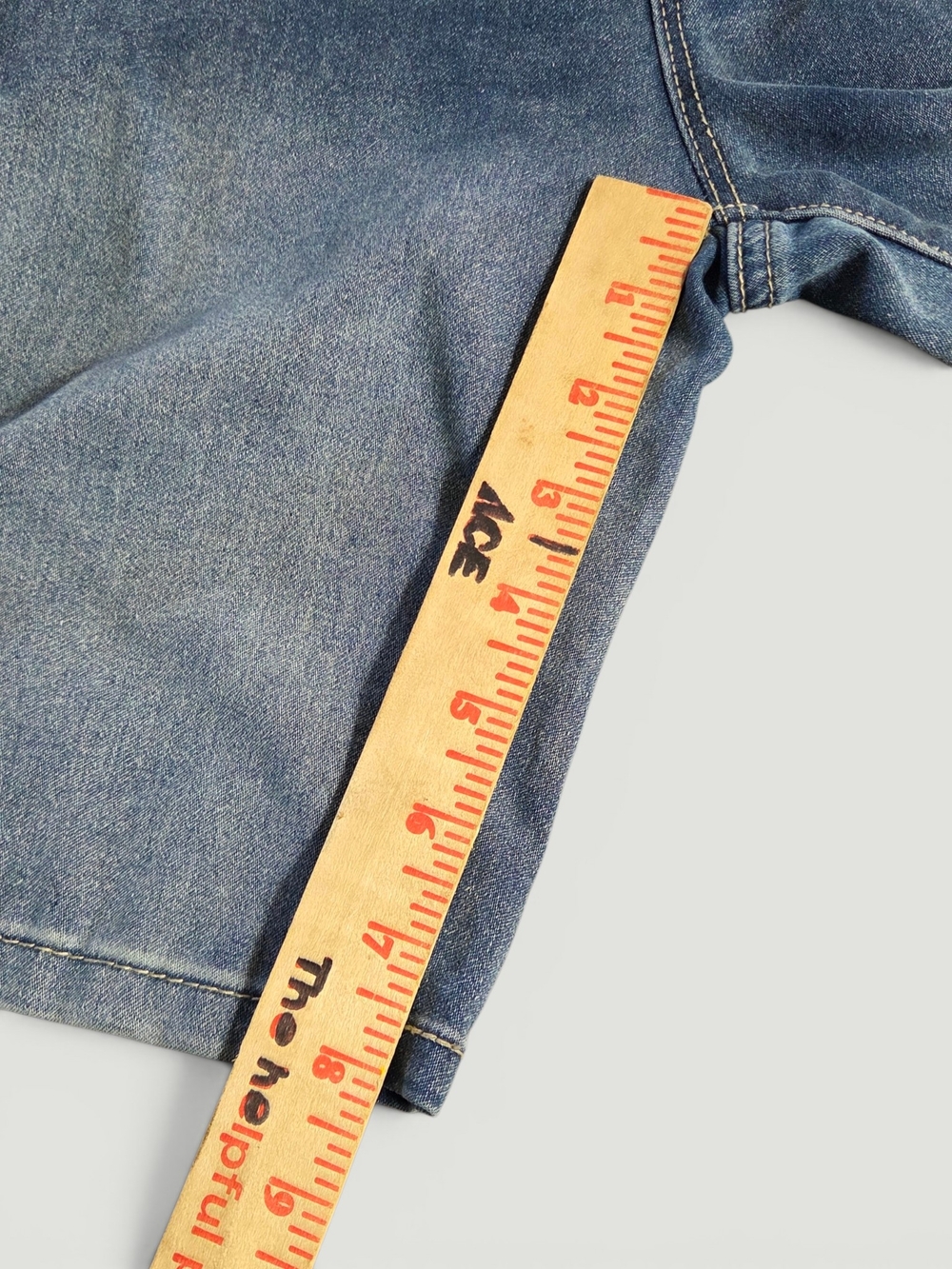 Jessica Simpson Girls' Bermuda Denim Shorts with Rainbow Elastic Waistband Sz 8 - Picture 6 of 11